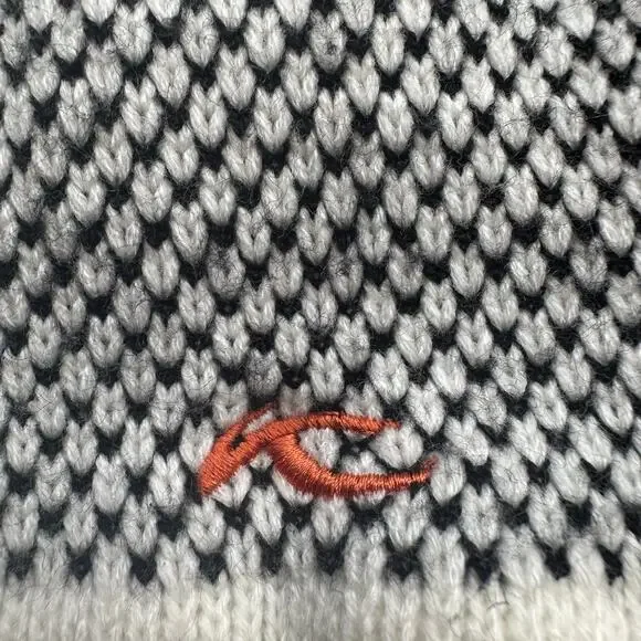 KJUS beanie winter hat wool blend cream black orange - Picture 2 of 6